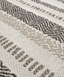 Outdoor Teppich Gestreift - Verdance Cadence Weiß/Schwarz