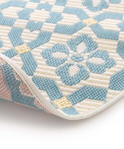 Outdoor Teppich Rund - Bubbly Tulip türkis