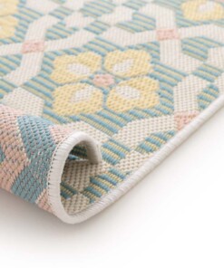 Outdoor Teppich - Bubbly Tulip türkis/gelb Outdoor Teppich - Bubbly Tulip türkis/gelb