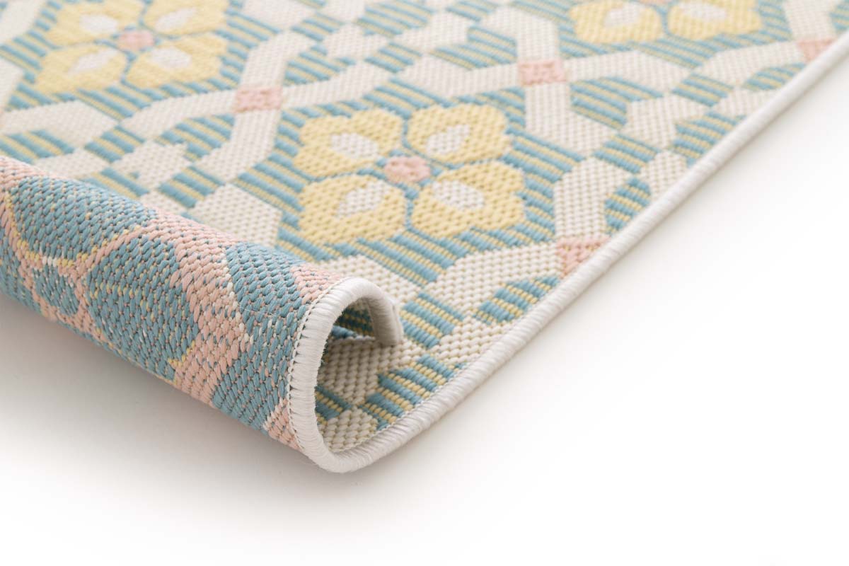 Outdoor Teppich - Bubbly Tulip türkis/gelb Outdoor Teppich - Bubbly Tulip türkis/gelb