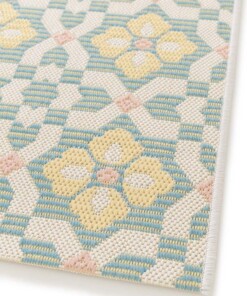 Outdoor Teppich - Bubbly Tulip türkis/gelb Outdoor Teppich - Bubbly Tulip türkis/gelb