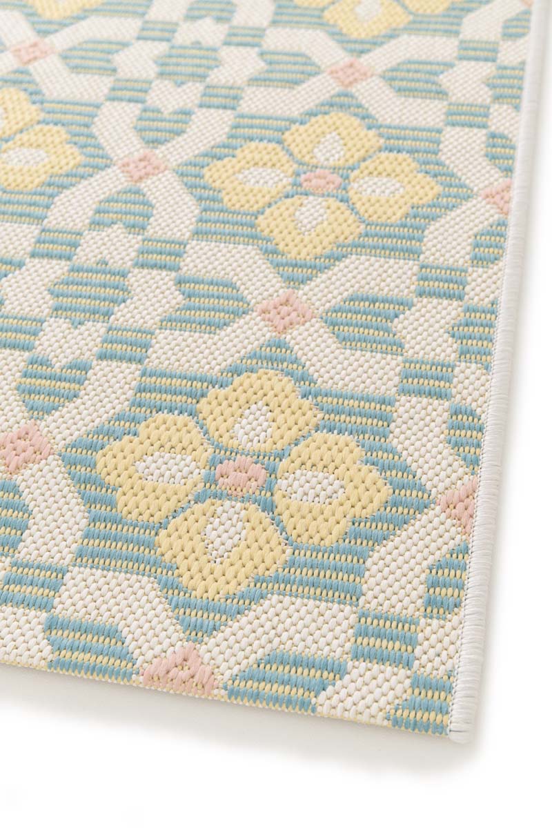 Outdoor Teppich - Bubbly Tulip türkis/gelb Outdoor Teppich - Bubbly Tulip türkis/gelb