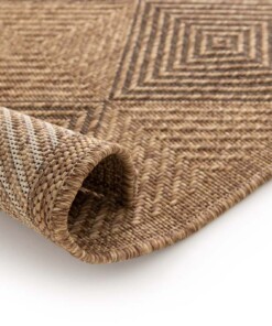 Outdoor Teppich Kariert - Twill Parquet Braun/Schwarz