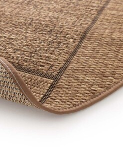 Outdoor Teppich Rund Blöcke - Twill Patch Braun Outdoor Teppich Rund Blöcke - Twill Patch Braun