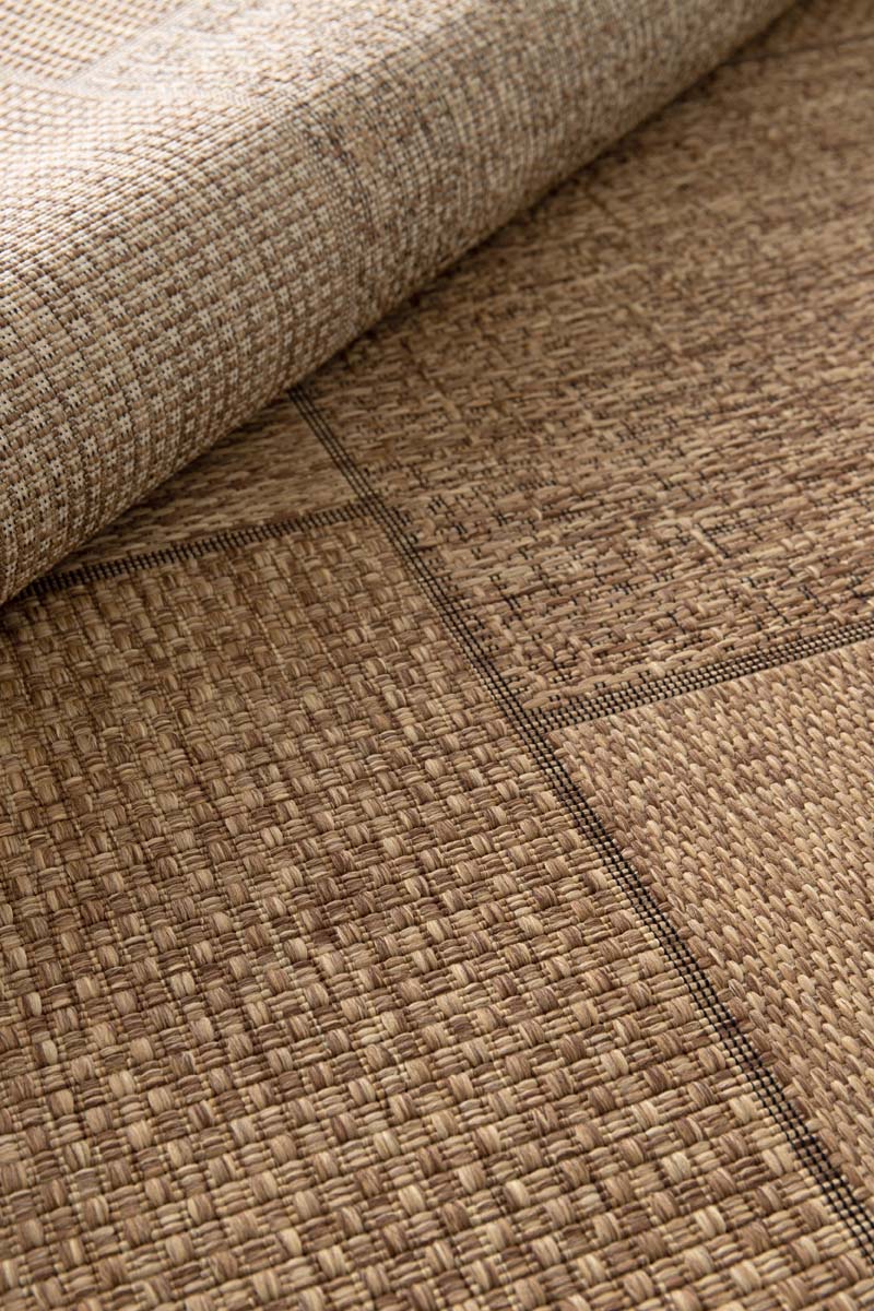 Outdoor Teppich Blöcke - Twill Patch Braun Outdoor Teppich Blöcke - Twill Patch Braun