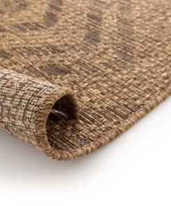 Outdoor Teppich Kariert - Twill Parquet Braun/Schwarz