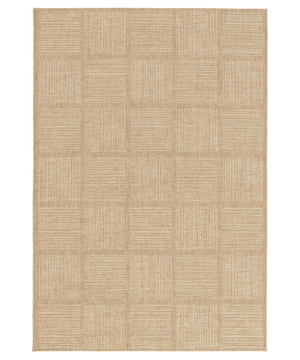 Outdoor Teppich Blöcke - Twill Tile Beige/Weiß - overzicht Outdoor Teppich Blöcke - Twill Tile Beige/Weiß - overzicht
