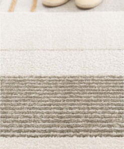 Japandi Teppich - Forme Courbe Beige