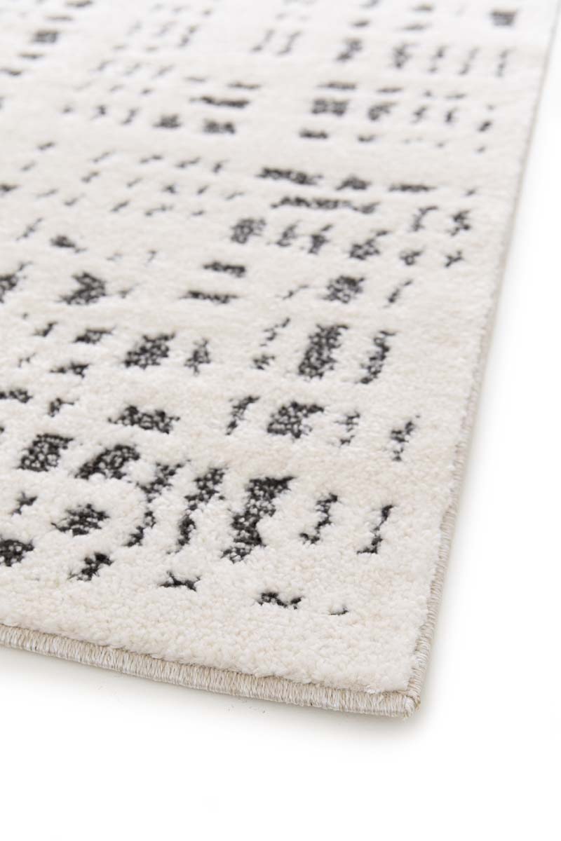 Designer Teppich - Relief Vitrum Weiß/Schwarz Designer Teppich - Relief Vitrum Weiß/Schwarz