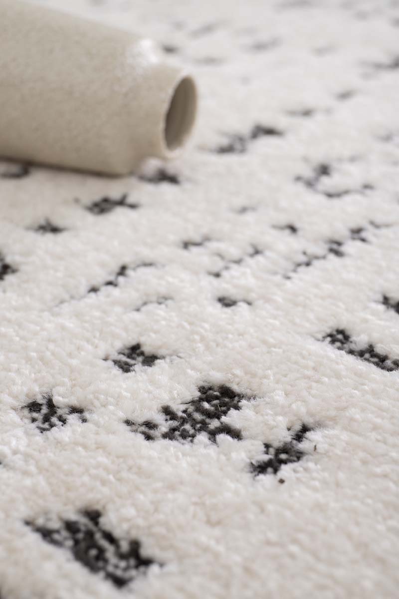 Designer Teppich - Relief Vitrum Weiß/Schwarz Designer Teppich - Relief Vitrum Weiß/Schwarz