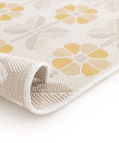 Outdoor Teppich Blumen - Amber Marigold beige/gelb