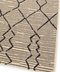 Outdoor Teppich Boho - Bask Taza Beige/Schwarz Outdoor Teppich Boho - Bask Taza Beige/Schwarz