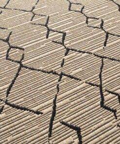 Outdoor Teppich Boho - Bask Taza Beige/Schwarz