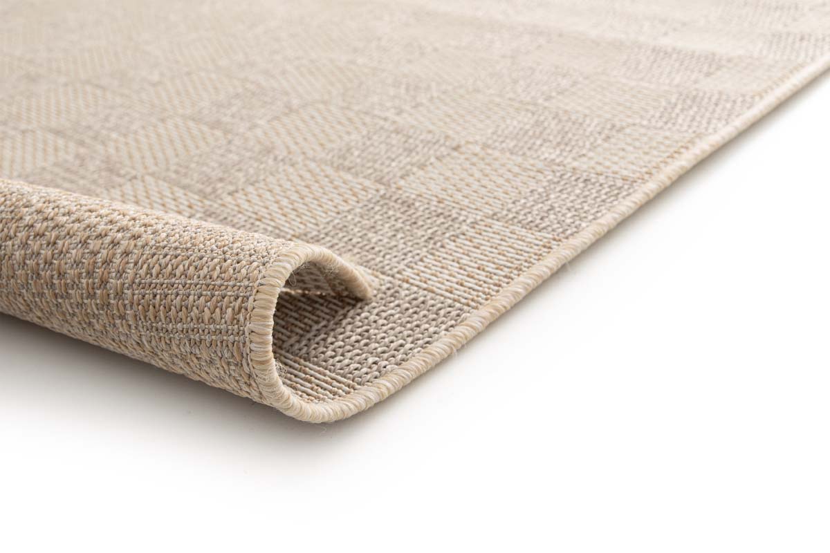 Outdoor Teppich - Bask Check Beige/Sandfarbe Outdoor Teppich - Bask Check Beige/Sandfarbe