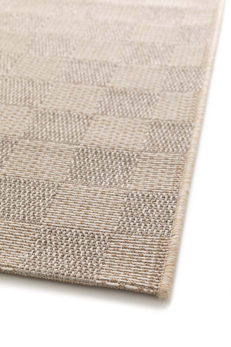 Outdoor Teppich - Bask Check Beige/Sandfarbe Outdoor Teppich - Bask Check Beige/Sandfarbe