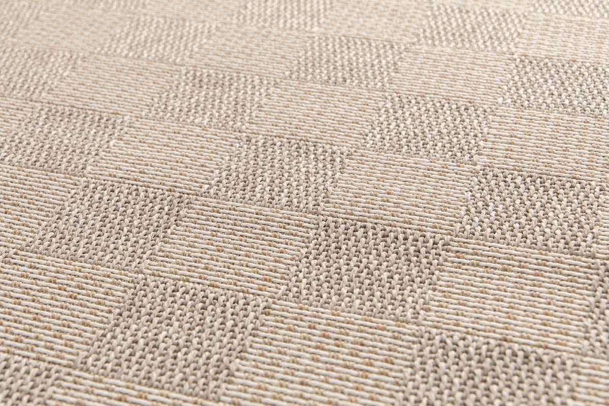 Outdoor Teppich - Bask Check Beige/Sandfarbe Outdoor Teppich - Bask Check Beige/Sandfarbe