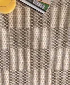 Outdoor Teppich - Bask Check Beige/Sandfarbe Outdoor Teppich - Bask Check Beige/Sandfarbe
