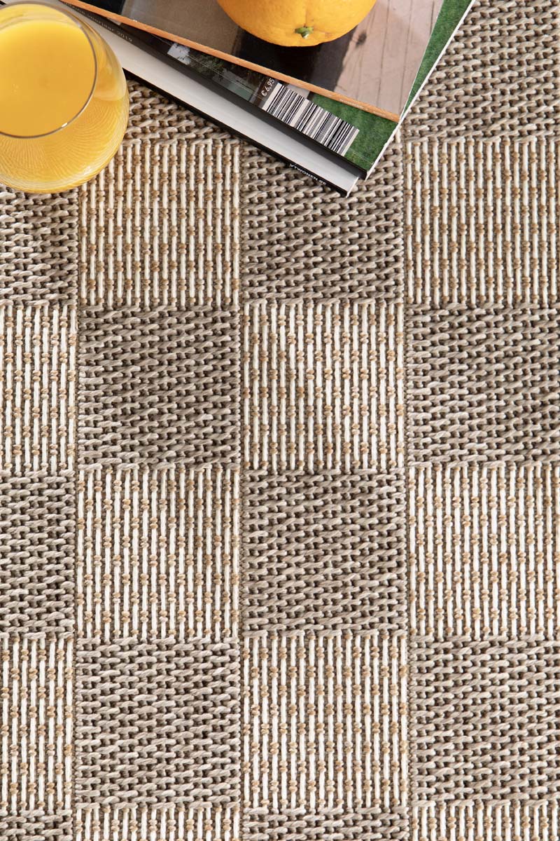 Outdoor Teppich - Bask Check Beige/Sandfarbe Outdoor Teppich - Bask Check Beige/Sandfarbe