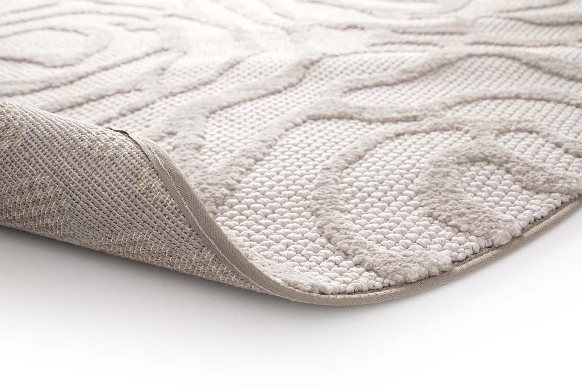 Teppich Blumen Rund - Elevé Pétale Taupe Teppich Blumen Rund - Elevé Pétale Taupe