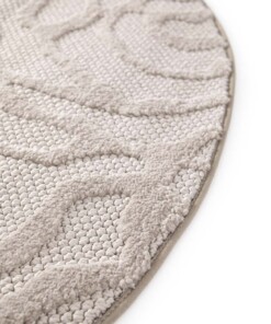 Teppich Blumen Rund - Elevé Pétale Taupe Teppich Blumen Rund - Elevé Pétale Taupe