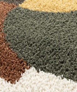 Hochflor Teppich - Mirage Enclave Olivgrün/Gelb Hochflor Teppich - Mirage Enclave Olivgrün/Gelb