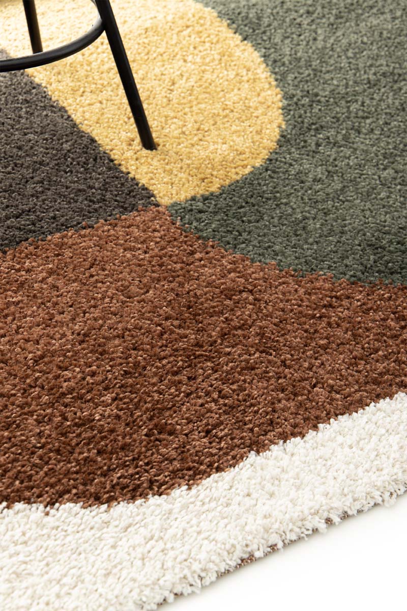 Hochflor Teppich - Mirage Enclave Olivgrün/Gelb Hochflor Teppich - Mirage Enclave Olivgrün/Gelb