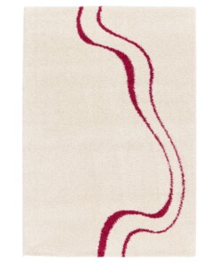 Hochflor Teppich - Mirage Méandre Elfenbein/Himbeere - overzicht