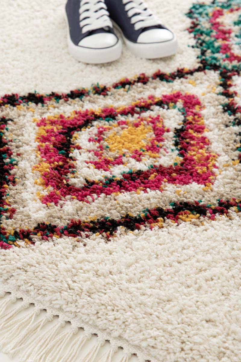 Berber Teppich - Atlas Nomad Elfenbein/Mehrfarbig Berber Teppich - Atlas Nomad Elfenbein/Mehrfarbig