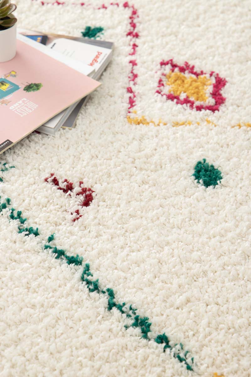 Berber Teppich - Atlas Kite Elfenbein/Mehrfarbig Berber Teppich - Atlas Kite Elfenbein/Mehrfarbig