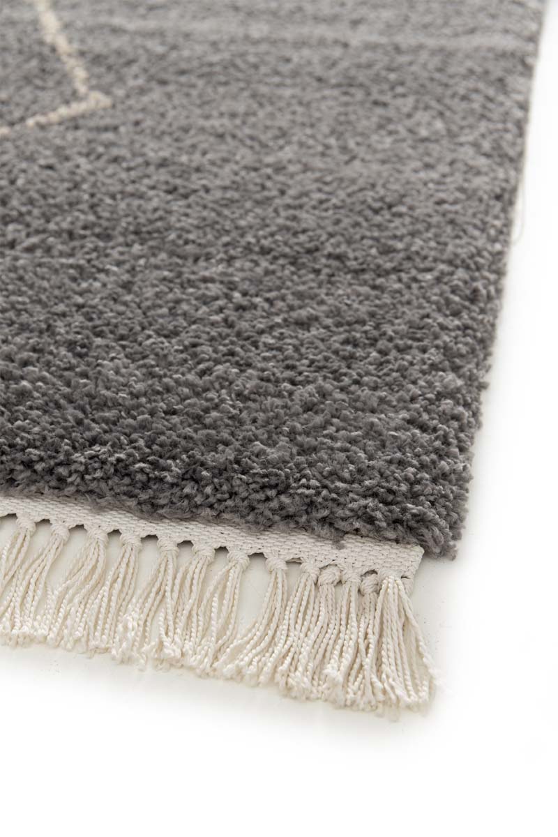 Berber Teppich - Atlas Grid Grau Berber Teppich - Atlas Grid Grau