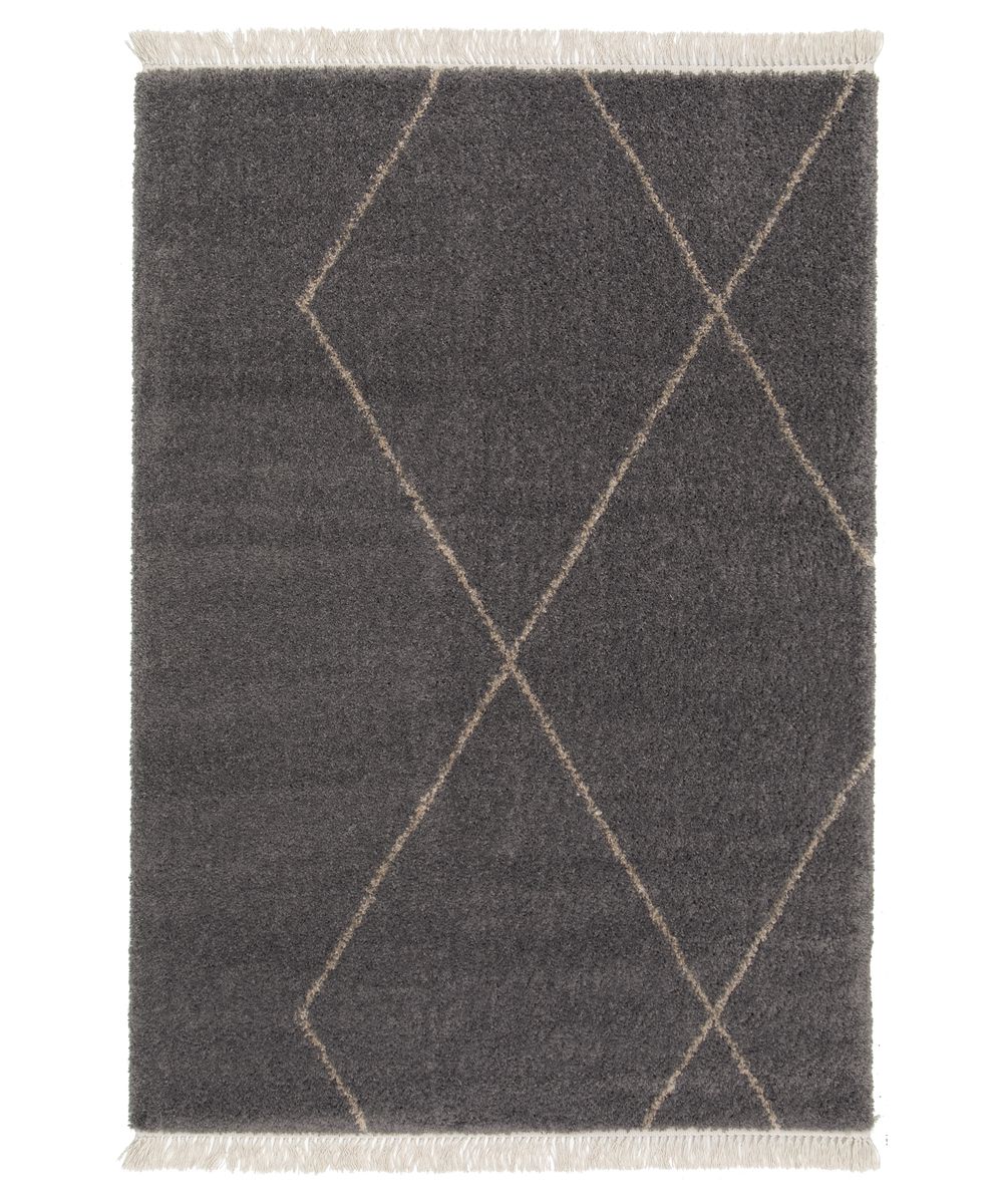 Berber Teppich - Atlas Grid Grau - overzicht Berber Teppich - Atlas Grid Grau - overzicht