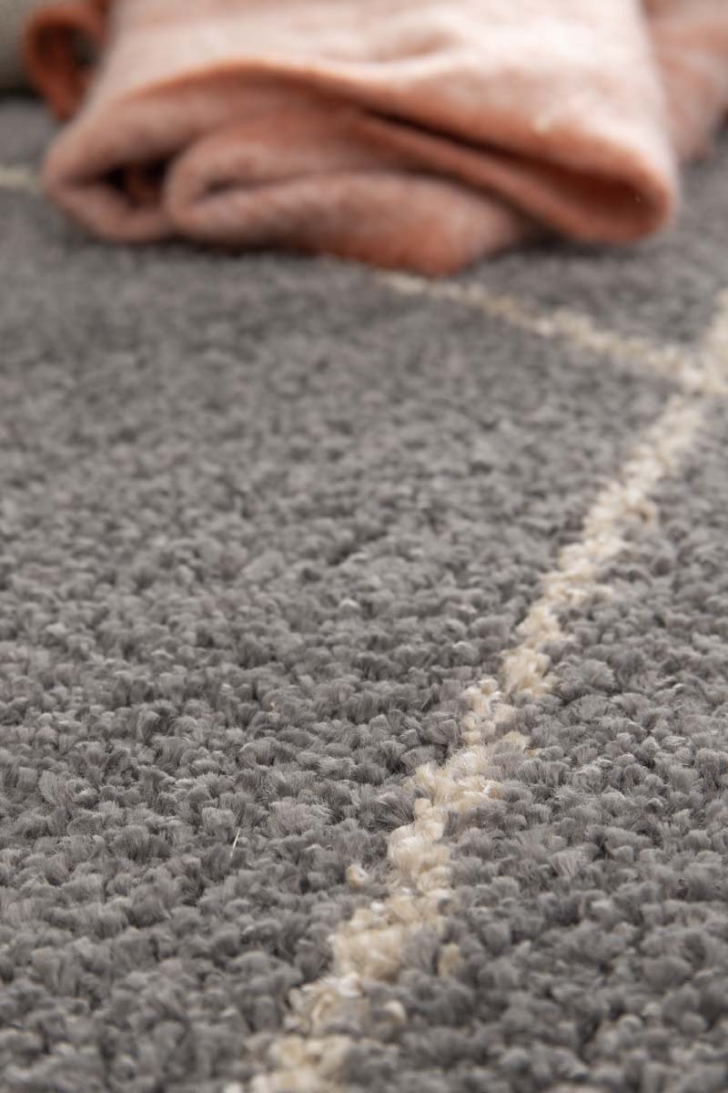 Berber Teppich - Atlas Grid Grau Berber Teppich - Atlas Grid Grau