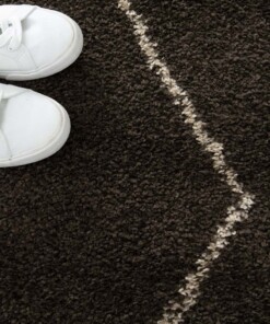 Berber Teppich - Atlas Grid Dunkelbraun