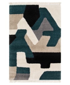 Abstrakter Teppich - Atlas Zenith Petrol - overzicht, thumbnail