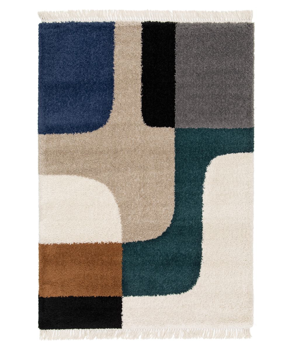 Abstrakter Teppich - Atlas Forma Blau/Mehrfarbig - overzicht Abstrakter Teppich - Atlas Forma Blau/Mehrfarbig - overzicht