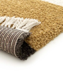 Abstrakter Teppich - Atlas Forma Ockergelb/Grün