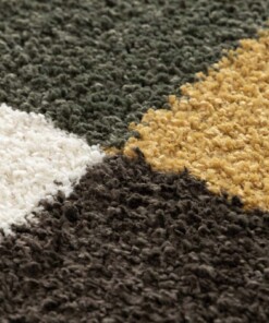 Abstrakter Teppich - Atlas Forma Ockergelb/Grün