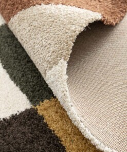 Abstrakter Teppich - Atlas Forma Ockergelb/Grün