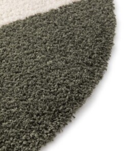 Hochflor Runder Teppich - Mirage Axis Olivgrün/Gelb Hochflor Runder Teppich - Mirage Axis Olivgrün/Gelb