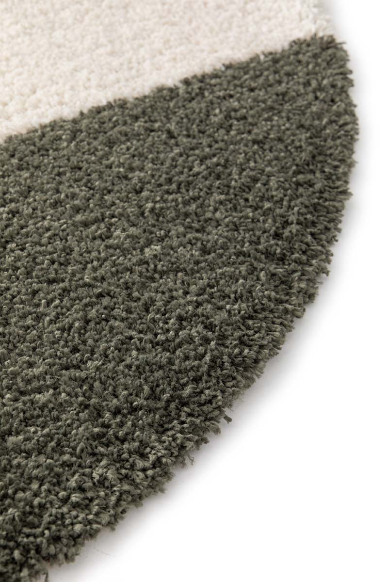 Hochflor Runder Teppich - Mirage Axis Olivgrün/Gelb Hochflor Runder Teppich - Mirage Axis Olivgrün/Gelb