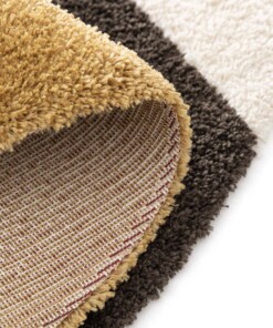 Hochflor Runder Teppich - Mirage Axis Olivgrün/Gelb Hochflor Runder Teppich - Mirage Axis Olivgrün/Gelb