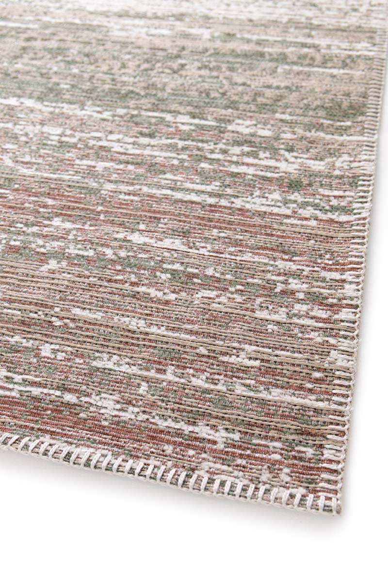 Designer Teppich - Velura Waldgrün/Rot Designer Teppich - Velura Waldgrün/Rot