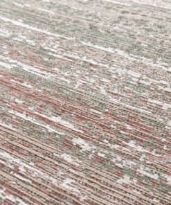 Designer Teppich - Velura Waldgrün/Rot Designer Teppich - Velura Waldgrün/Rot