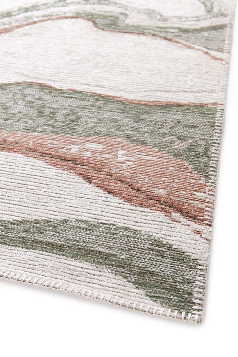 Marmor Teppich - Velura Waldgrün/Rot Marmor Teppich - Velura Waldgrün/Rot