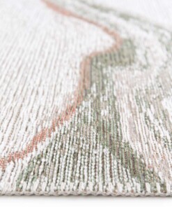 Marmor Teppich - Velura Waldgrün/Rot