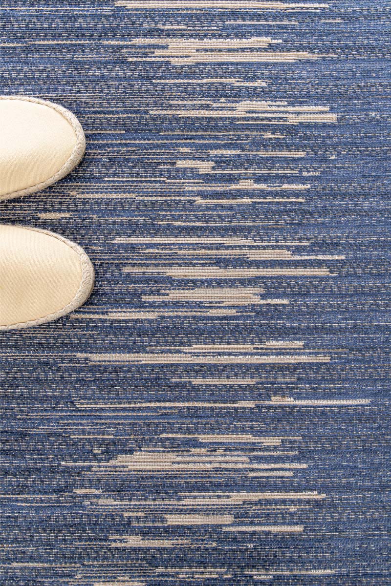 Abstrakter Teppich - Sapphire Ripple Jeansblau Abstrakter Teppich - Sapphire Ripple Jeansblau