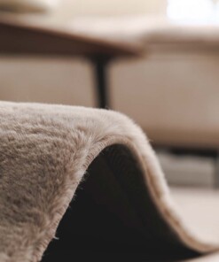 Flauschiger Teppich - Carvy Taupe