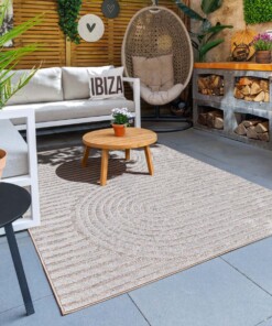 Outdoor-Teppich - Mira Curve Beige