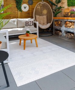 Outdoor-Teppich - Elvora Linea Creme