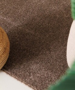 Kurzflor Teppich Quadratisch Fine - Mocca